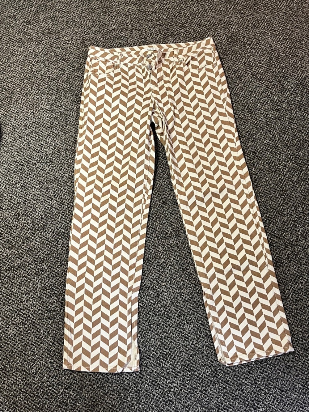Women's Pacsun Jean Pants Gold & White Geometric Pattern Size 26 Low Rise